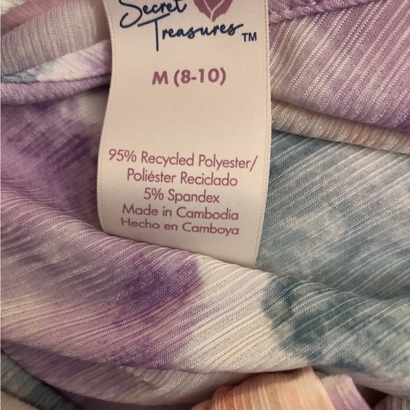 SECRET TREASURES PJs Cami Shorts Sleep Set Size M 8-10 Womens New - Picture 5 of 7